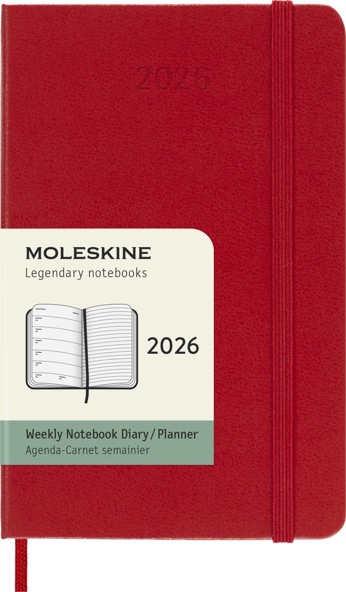 Moleskine 2026 Kalender | H | Uge | Poc. | Rød