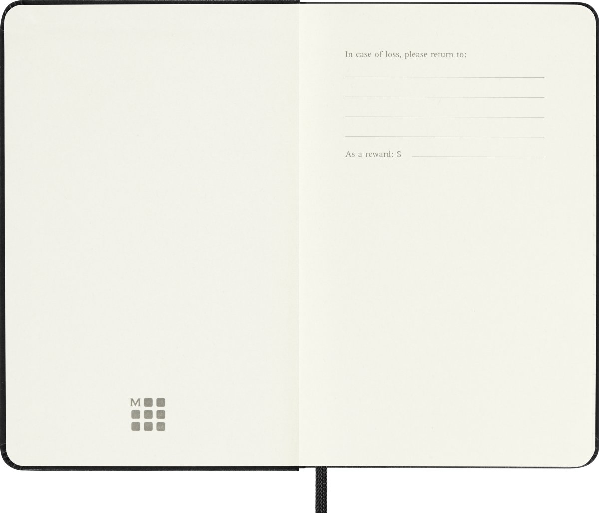 Moleskine 2026 Kalender | H | Uge | Poc. | Sort