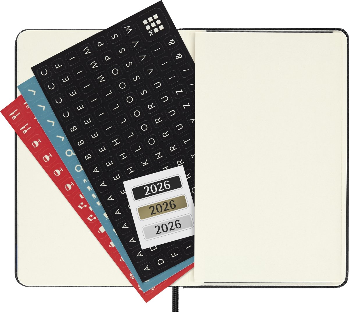Moleskine 2026 Kalender | H | Uge | Poc. | Sort