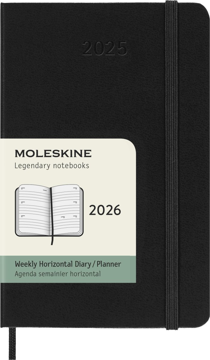 Moleskine 2026 Kalender | H | Uge h. | Poc. | Sort