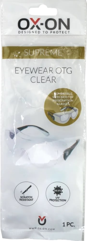 OX-ON Sikkerhedsbrille OTG Supreme, Klar