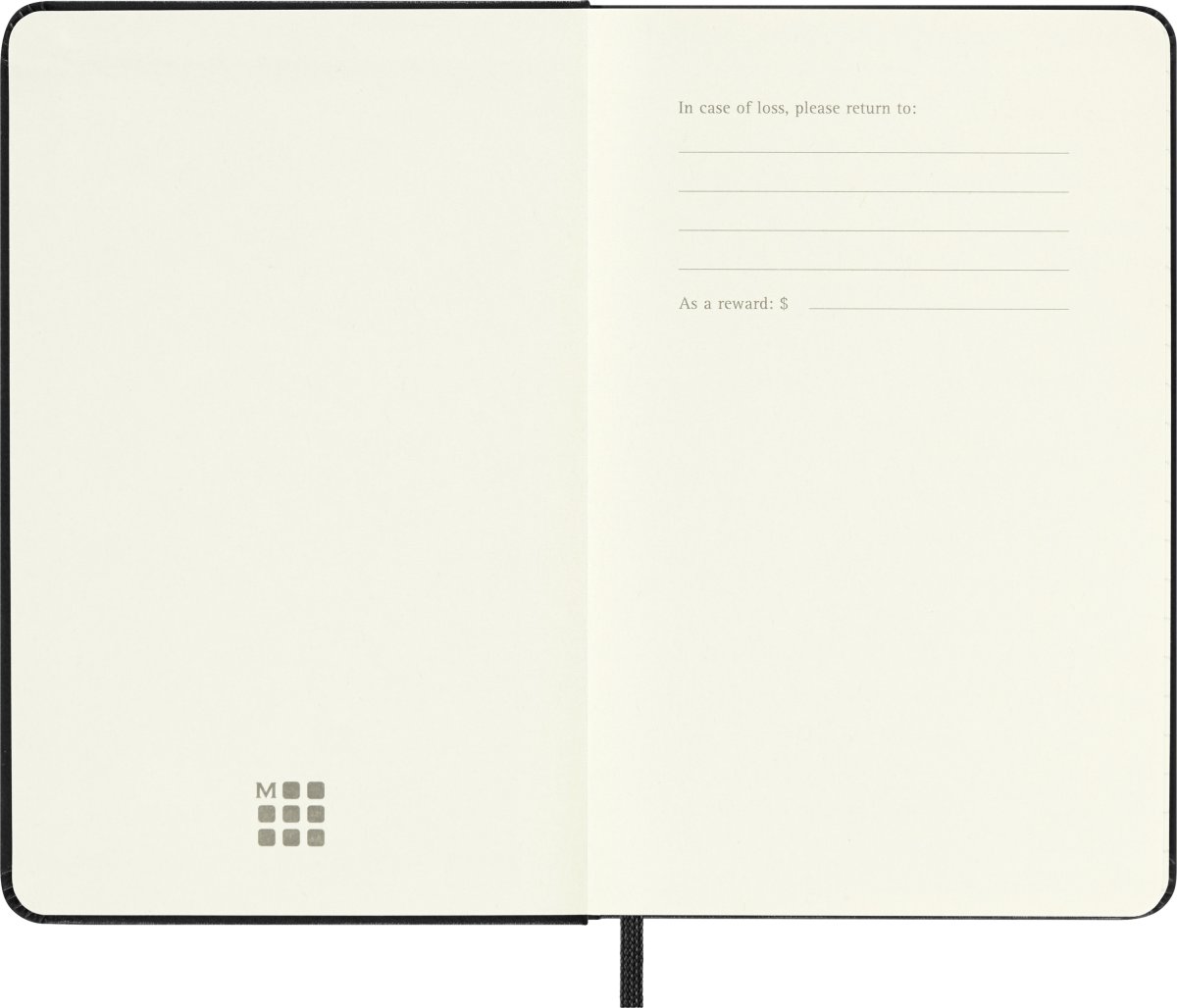Moleskine 2026 Kalender | H | Uge v. | Poc. | Sort
