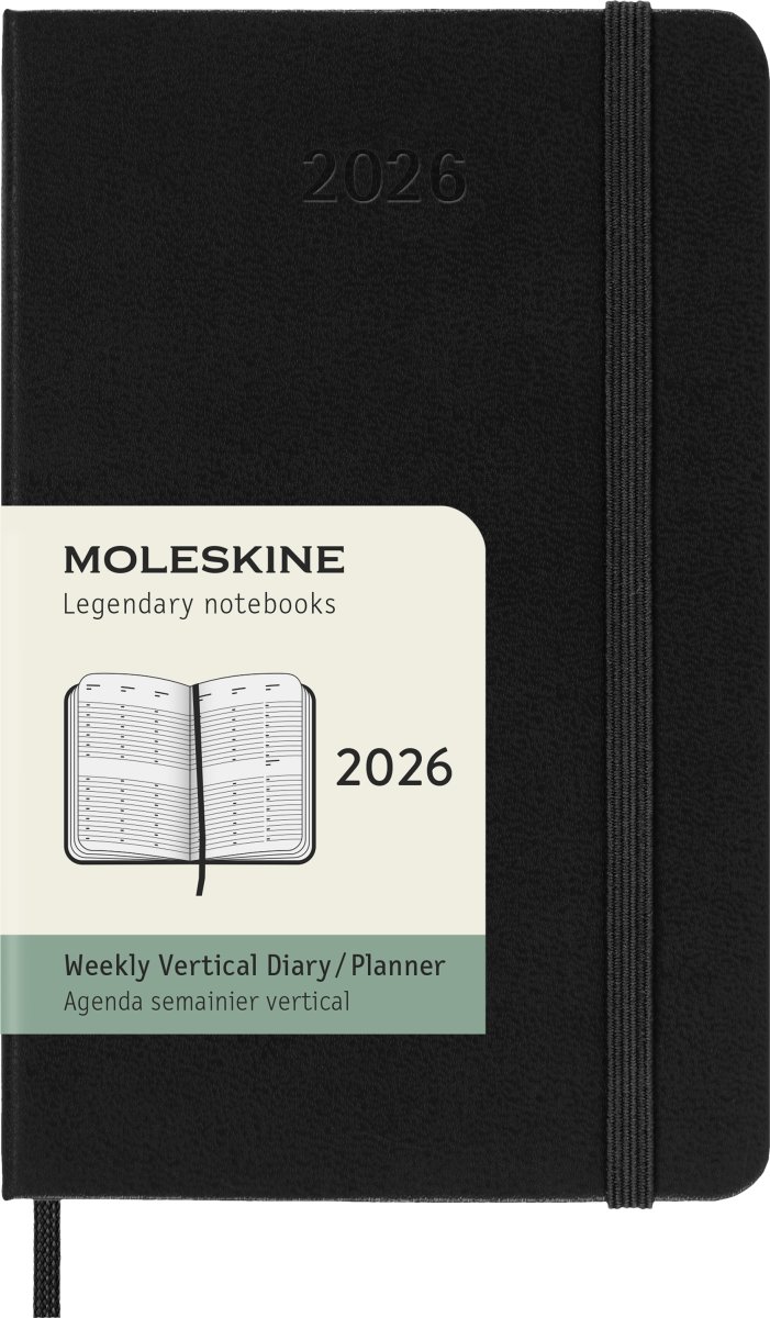 Moleskine 2026 Kalender | H | Uge v. | Poc. | Sort