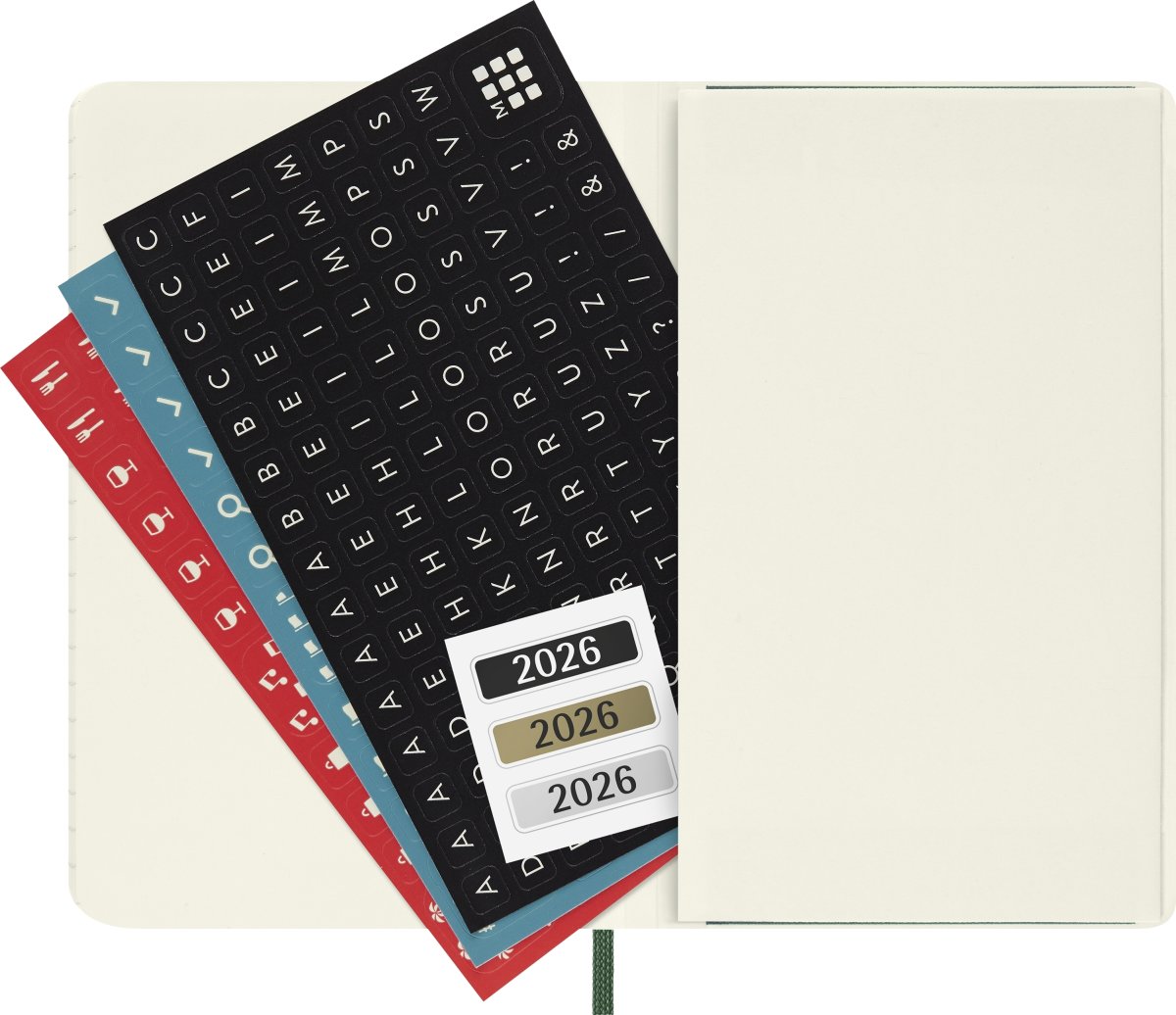 Moleskine 2026 Kalender | S | Uge | Poc. | Grøn