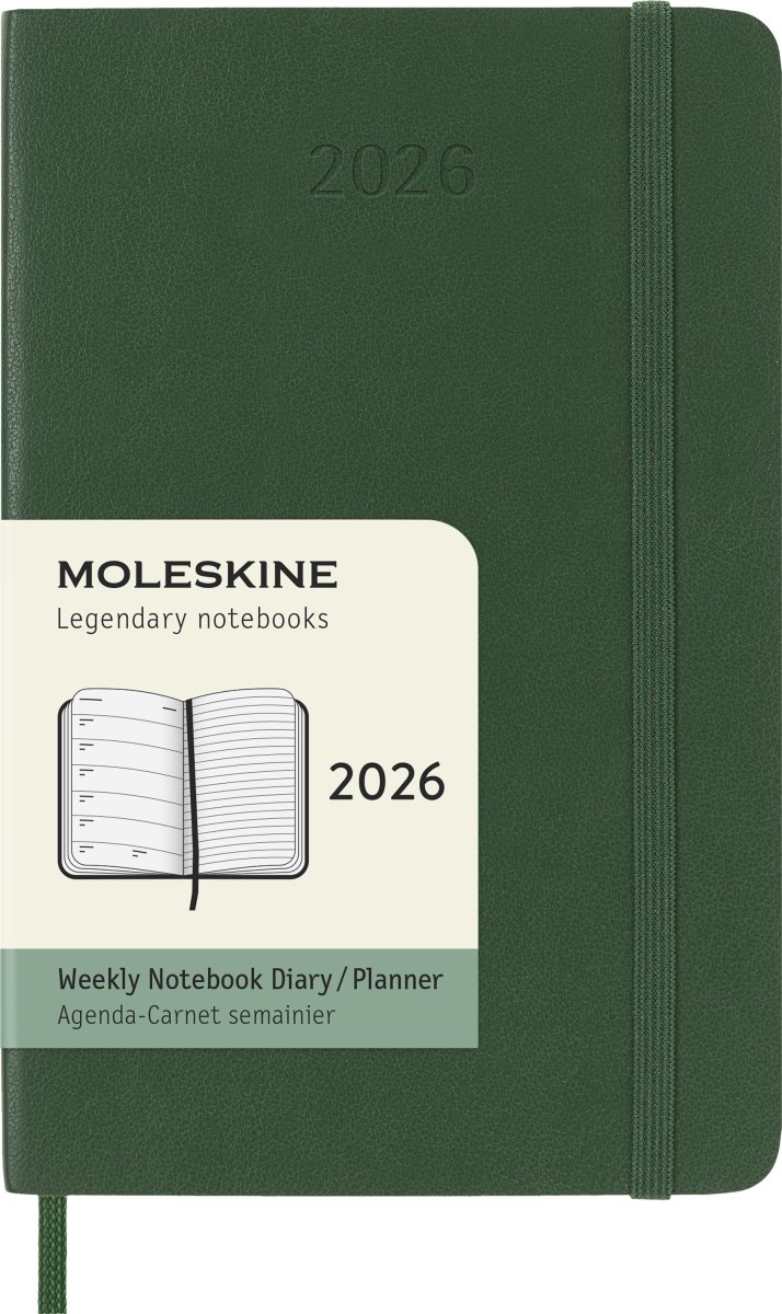 Moleskine 2026 Kalender | S | Uge | Poc. | Grøn
