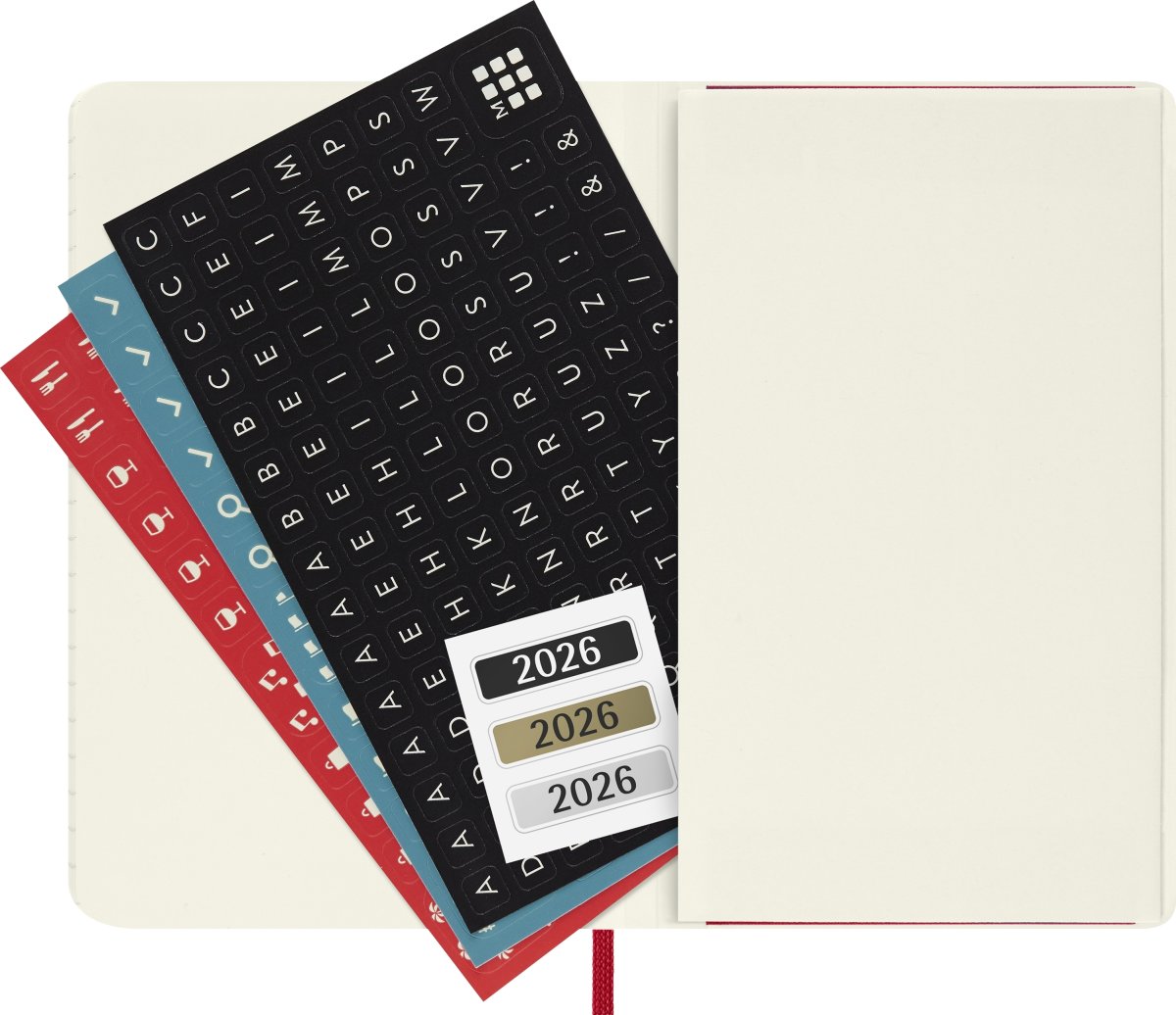 Moleskine 2026 Kalender | S | Uge | Poc. | Rød
