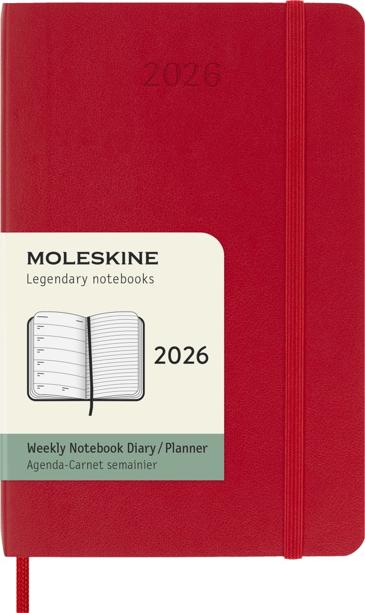 Moleskine 2026 Kalender | S | Uge | Poc. | Rød