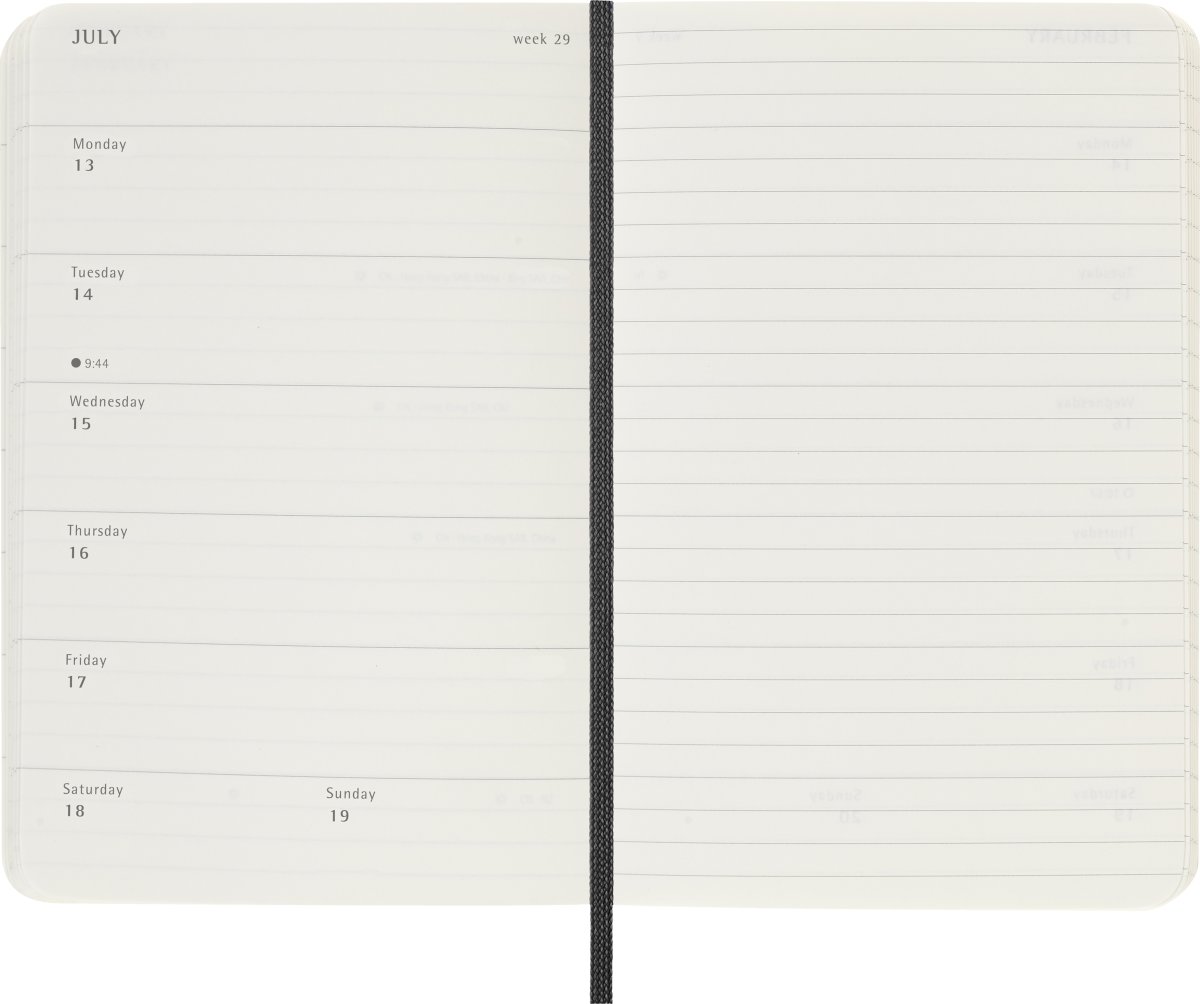 Moleskine 2026 Kalender | S | Uge | Poc. | Sort