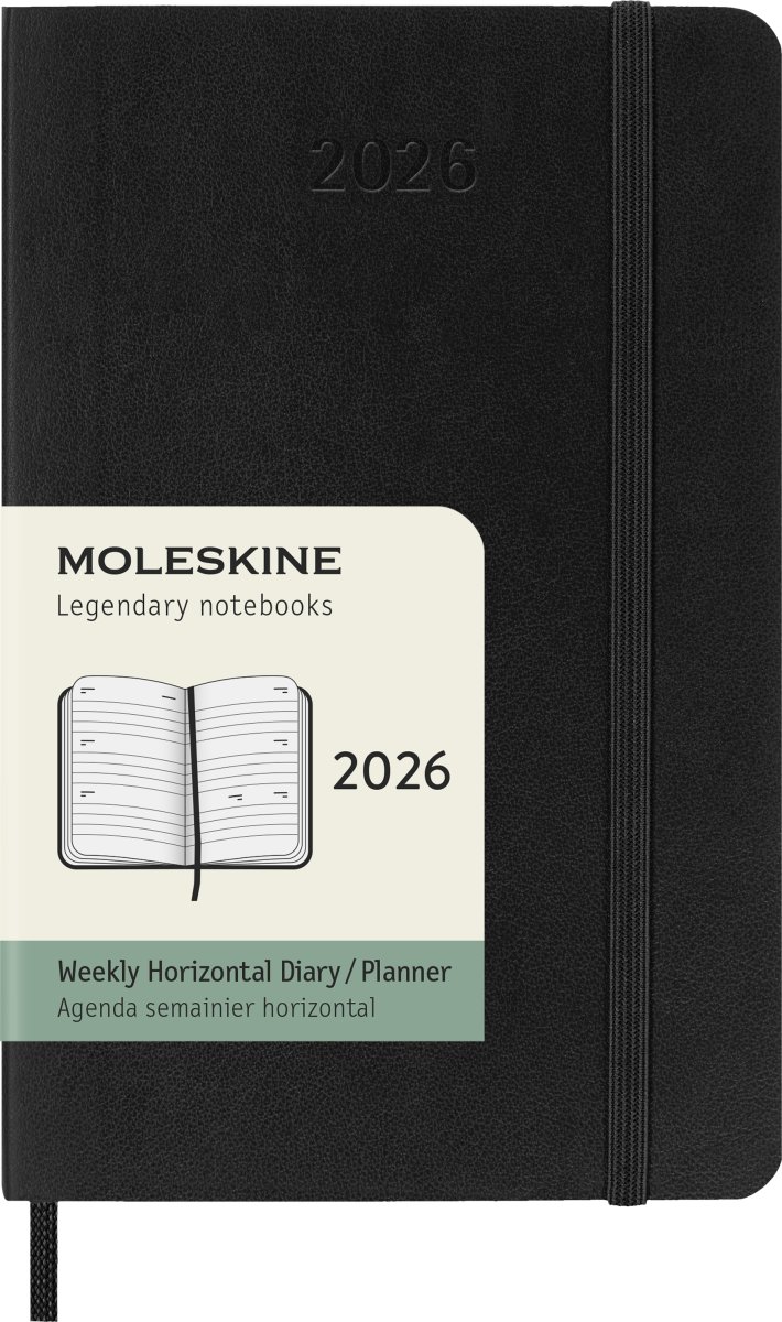 Moleskine 2026 Kalender | S | Uge h. | Poc. | Sort