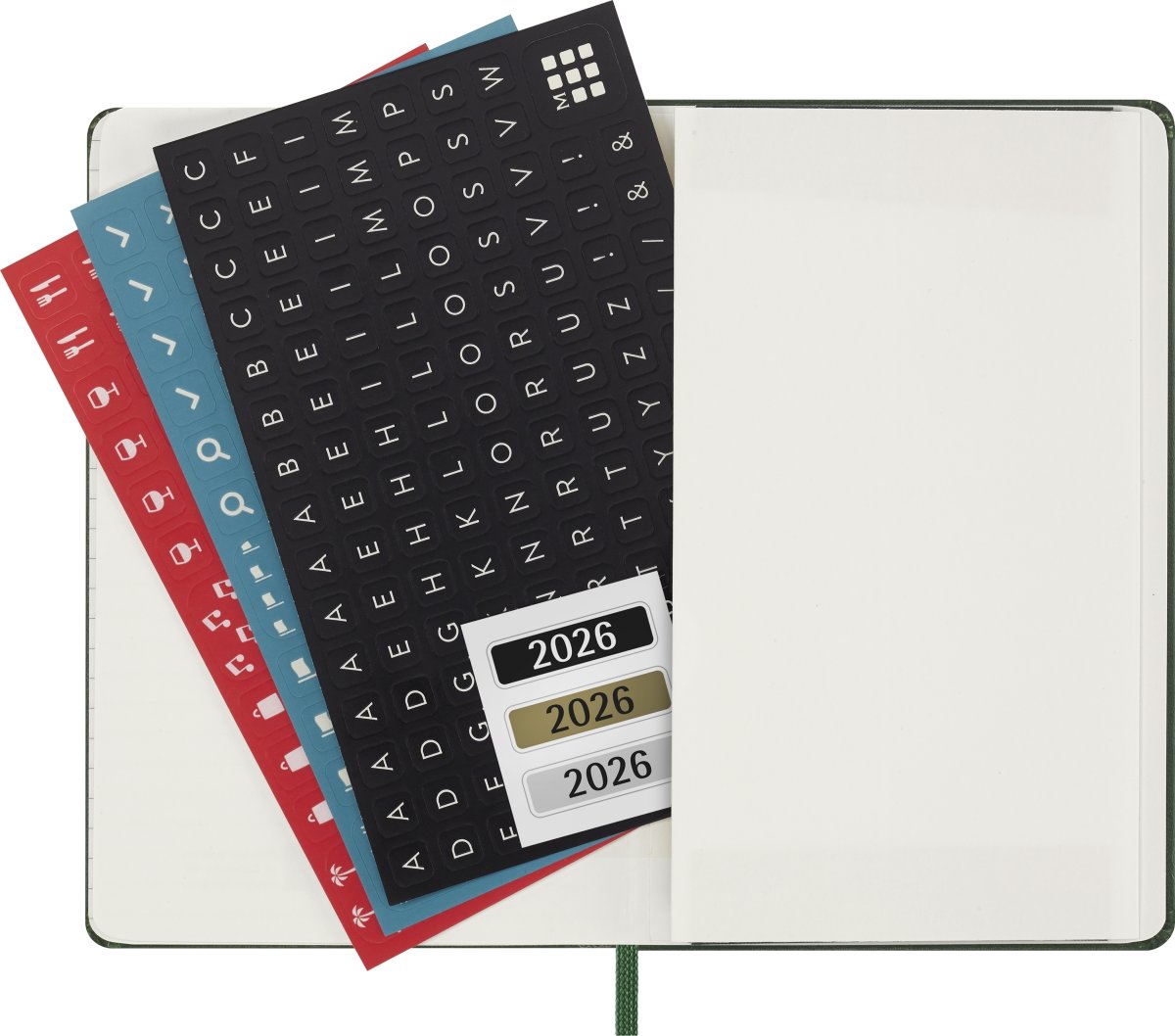 Moleskine 2026 Kalender | H | Dag | Poc. | Grøn