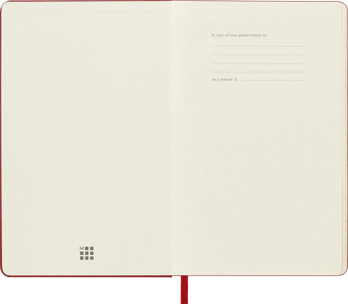 Moleskine 2026 Kalender | H | Dag | Poc. | Rød