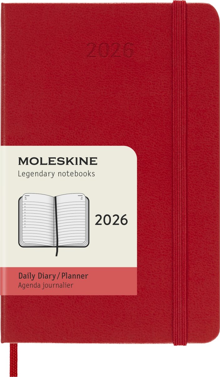 Moleskine 2026 Kalender | H | Dag | Poc. | Rød