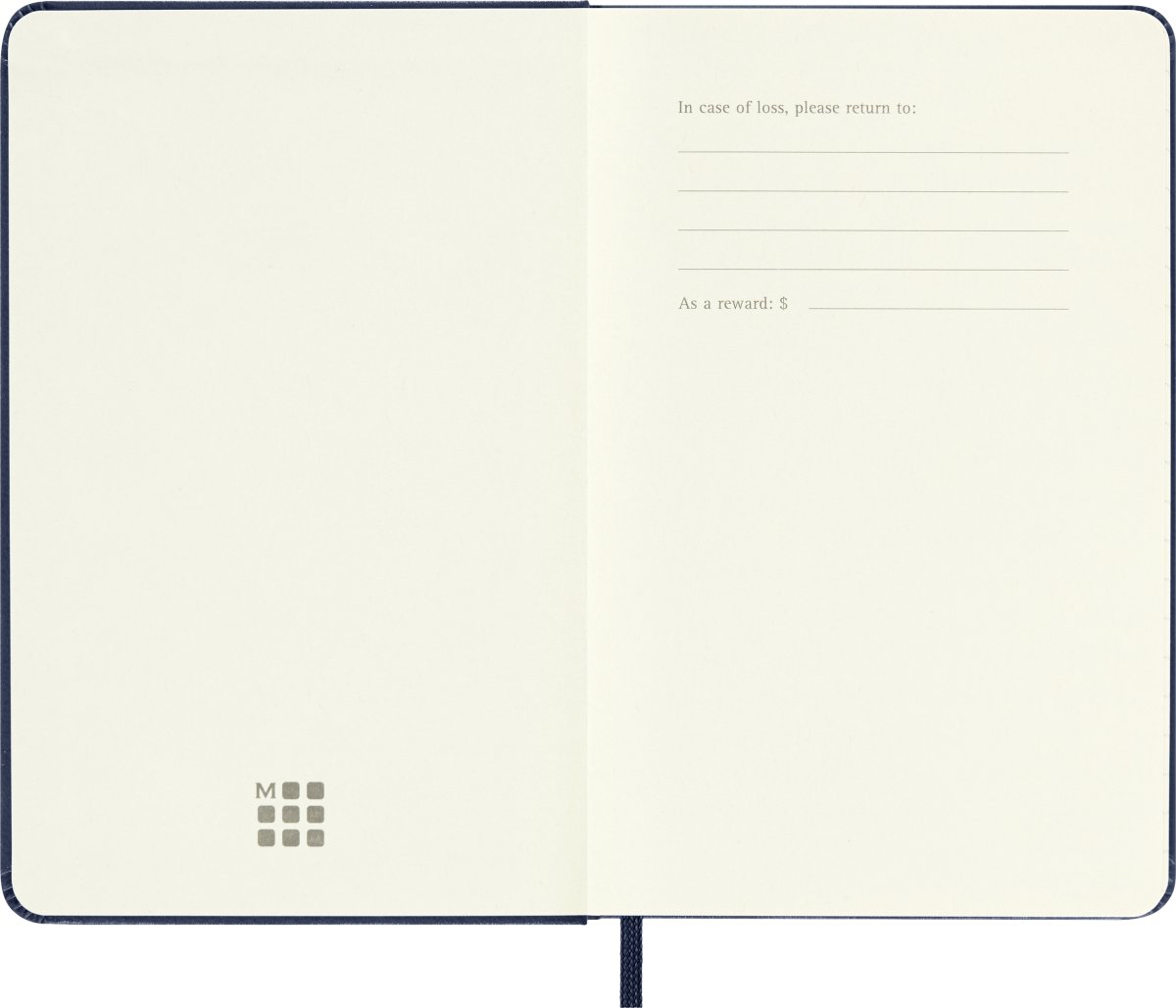 Moleskine 2026 Kalender | H | Dag | Poc. | Blå
