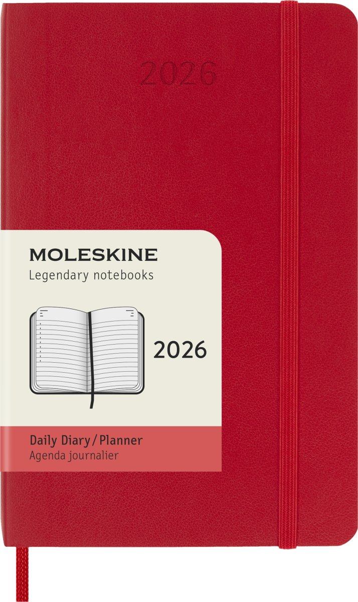 Moleskine 2026 Kalender | S | Dag | Poc. | Rød