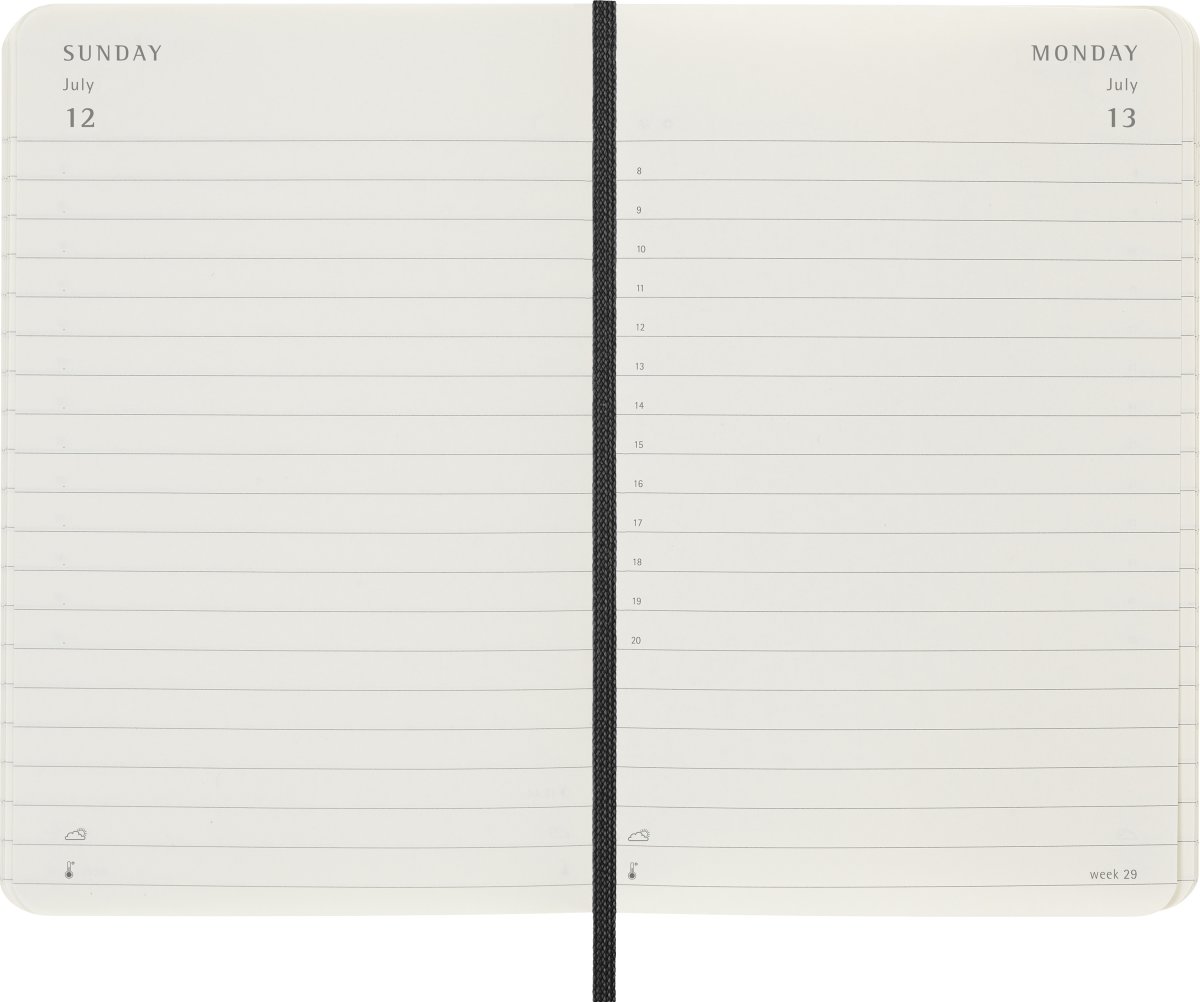 Moleskine 2026 Kalender | S | Dag | Poc. | Sort