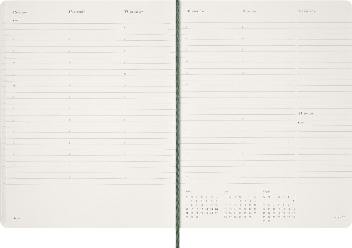 Moleskine 2026 Kalender | Ess. | Uge v. | Grøn