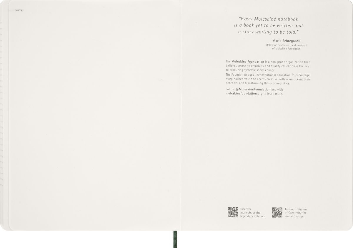 Moleskine 2026 Kalender | Ess. | Uge v. | Grøn