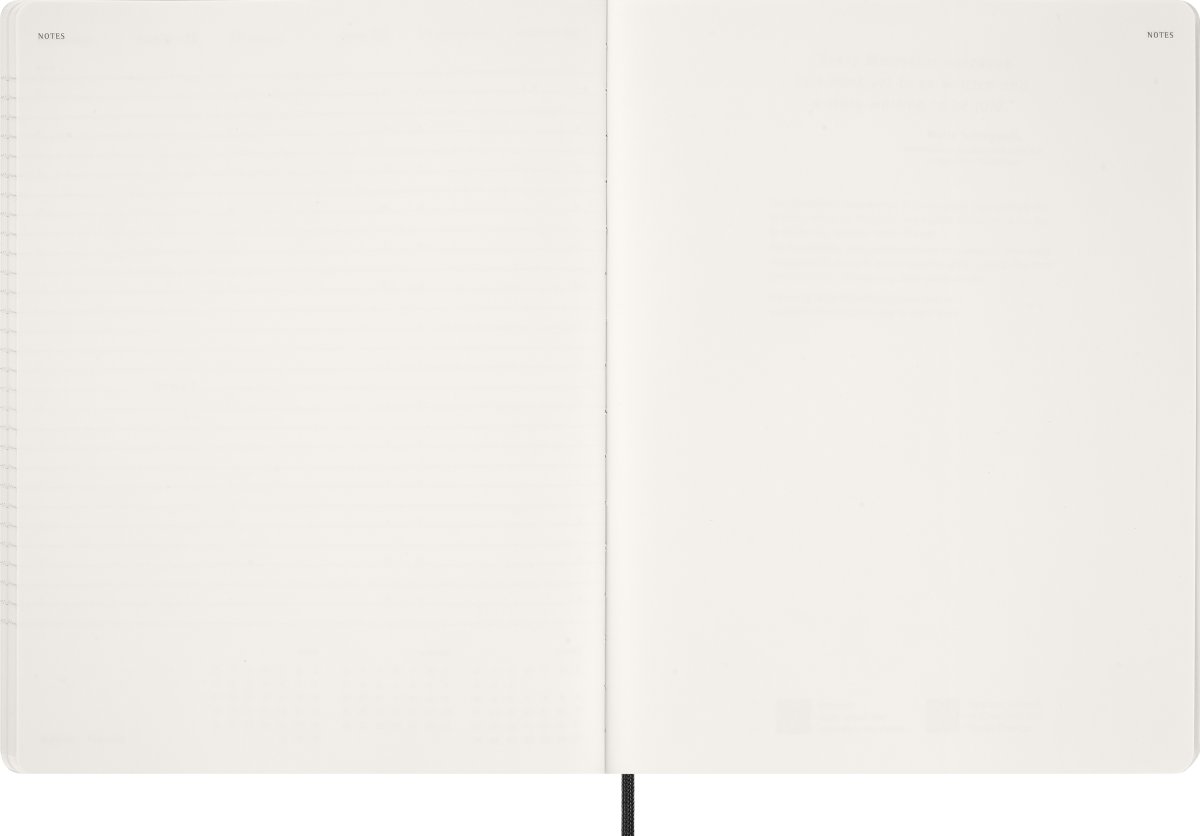 Moleskine 2026 Kalender | Ess. | Uge v. | Sort