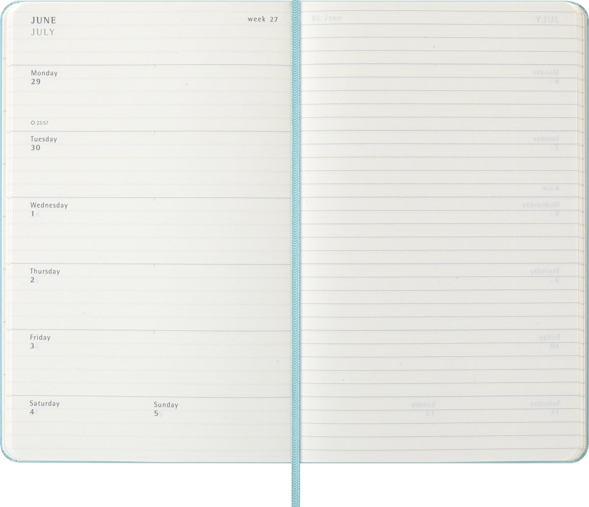 Moleskine 2026 Kalender | H | Uge | L | Lys blå
