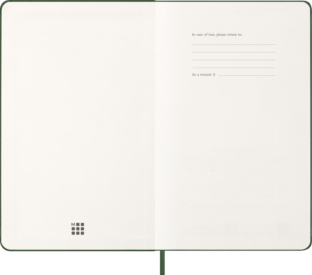Moleskine 2026 Kalender | H | Uge | L | Grøn