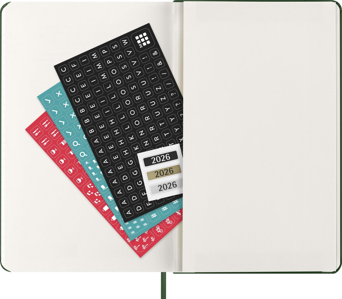 Moleskine 2026 Kalender | H | Uge | L | Grøn