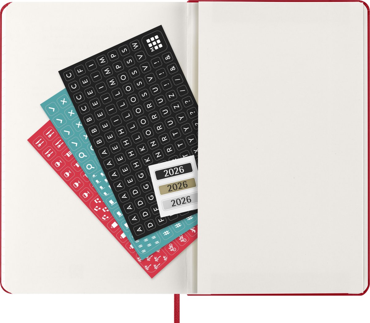 Moleskine 2026 Kalender | H | Uge | L | Rød