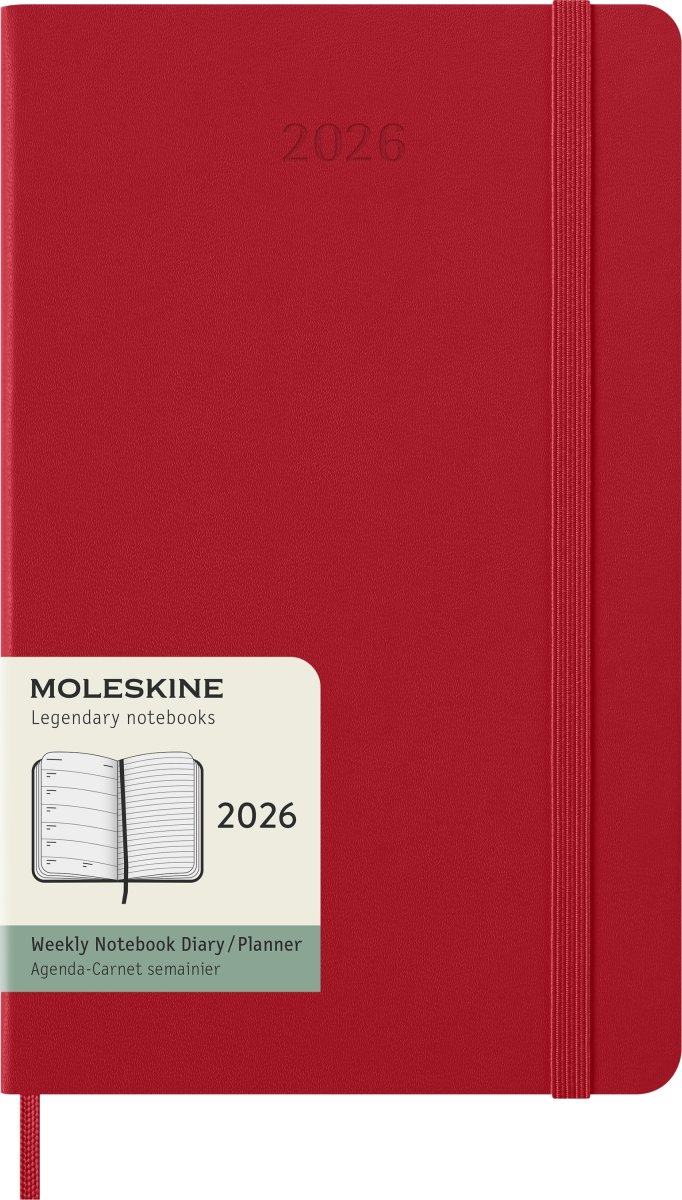 Moleskine 2026 Kalender | H | Uge | L | Rød