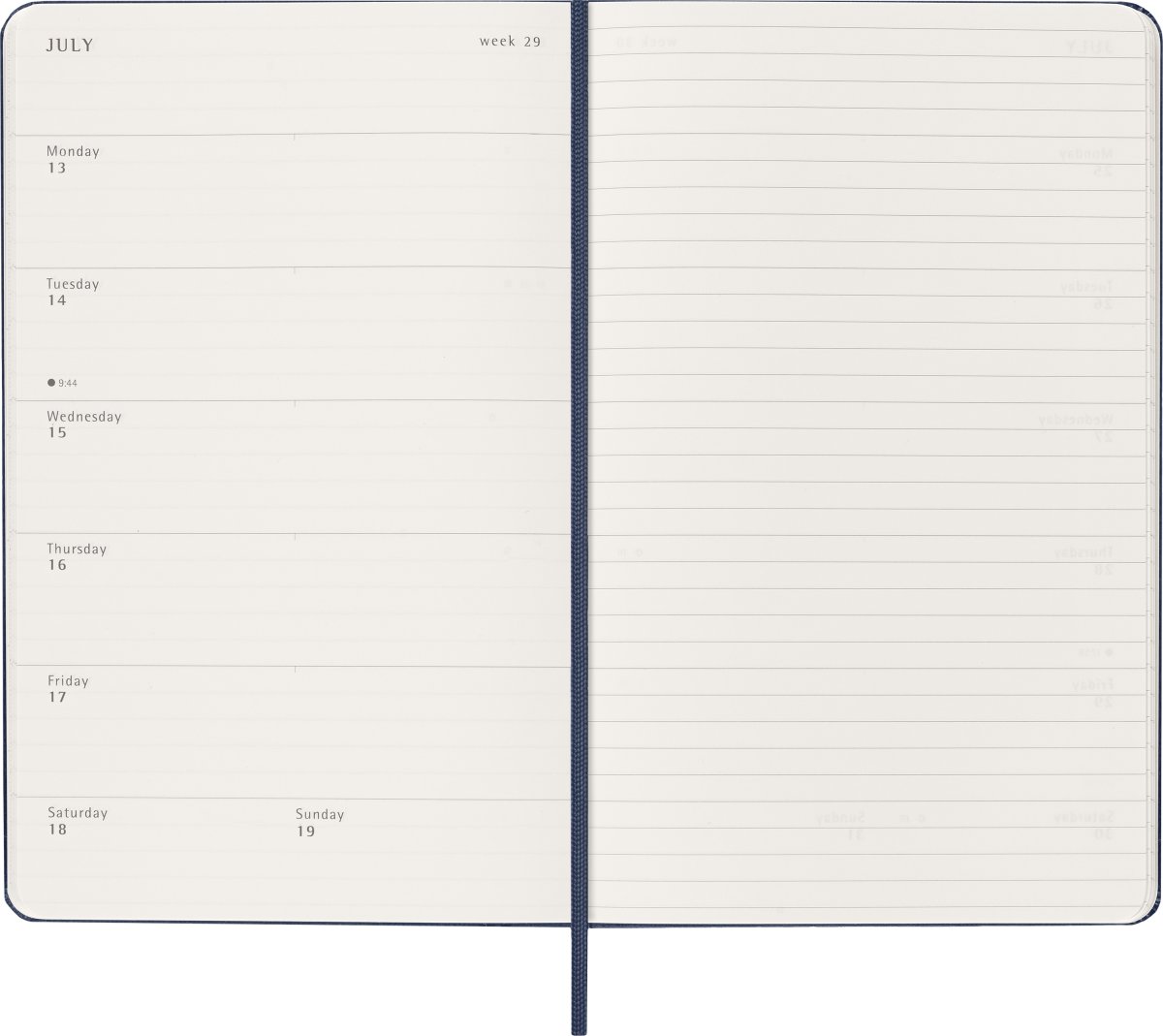 Moleskine 2026 Kalender | H | Uge | L | Blå