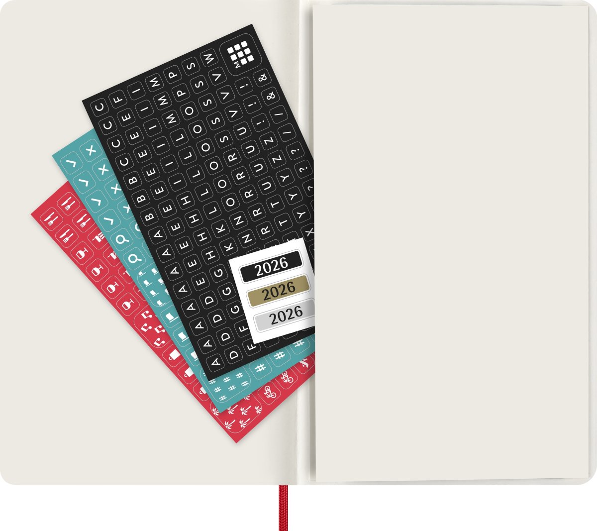 Moleskine 2026 Kalender | S | Uge | L | Rød