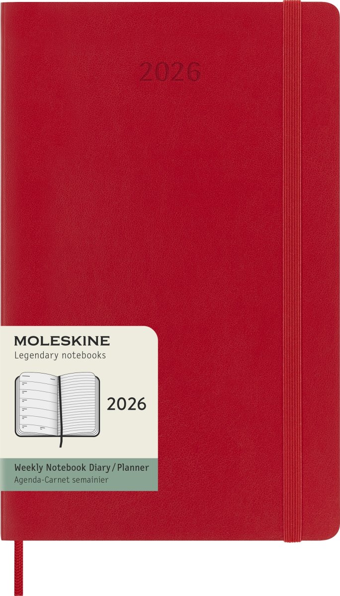 Moleskine 2026 Kalender | S | Uge | L | Rød