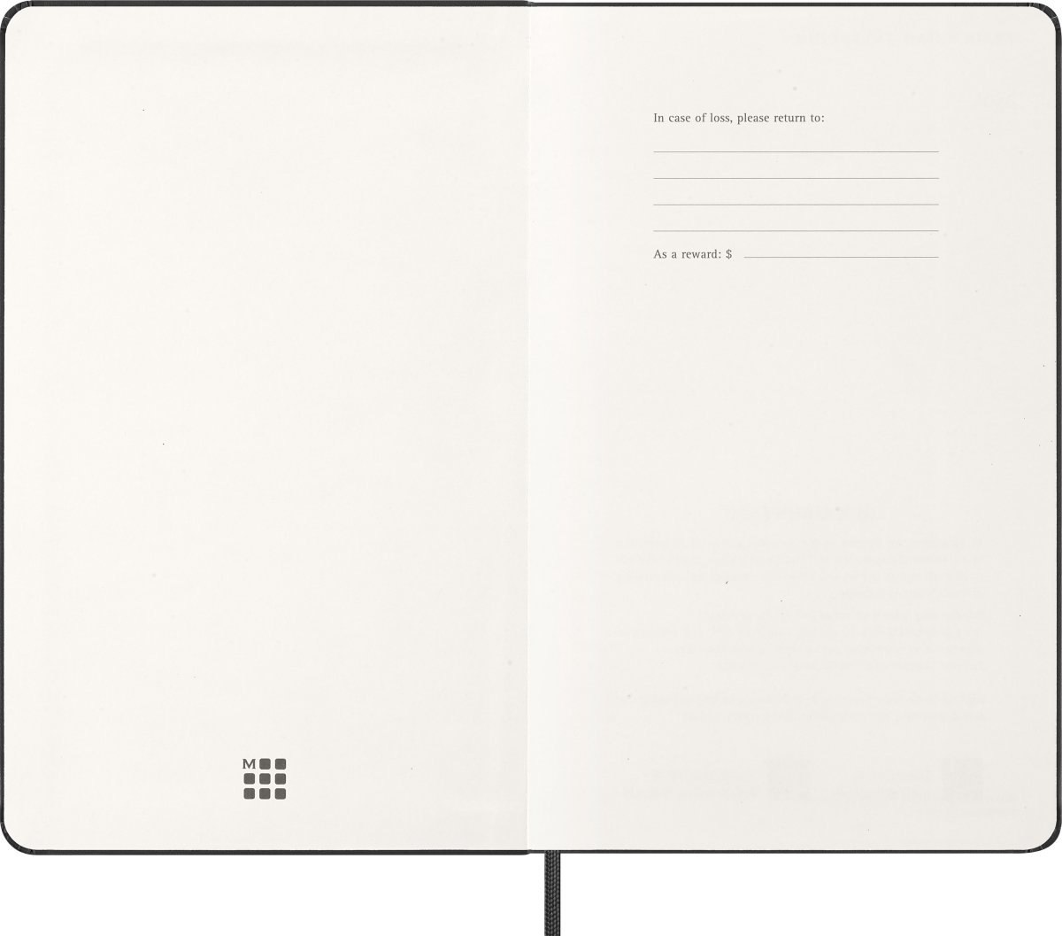 Moleskine 2026 Kalender | H | Uge v. | L | Sort