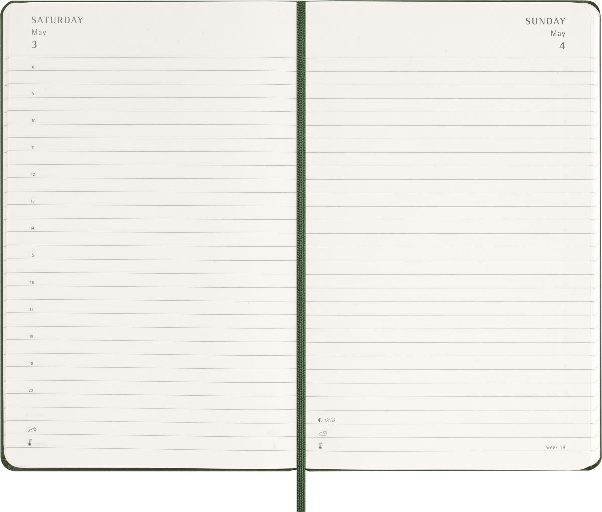 Moleskine 2026 Kalender | H | Dag | L | Grøn