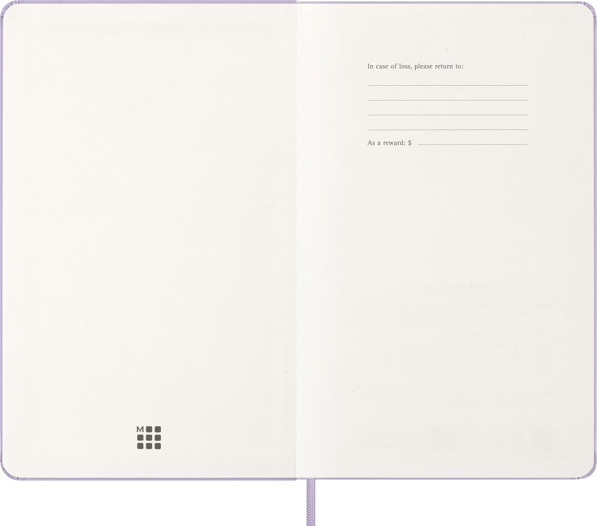 Moleskine 2026 Kalender | H | Dag | L | Lilla