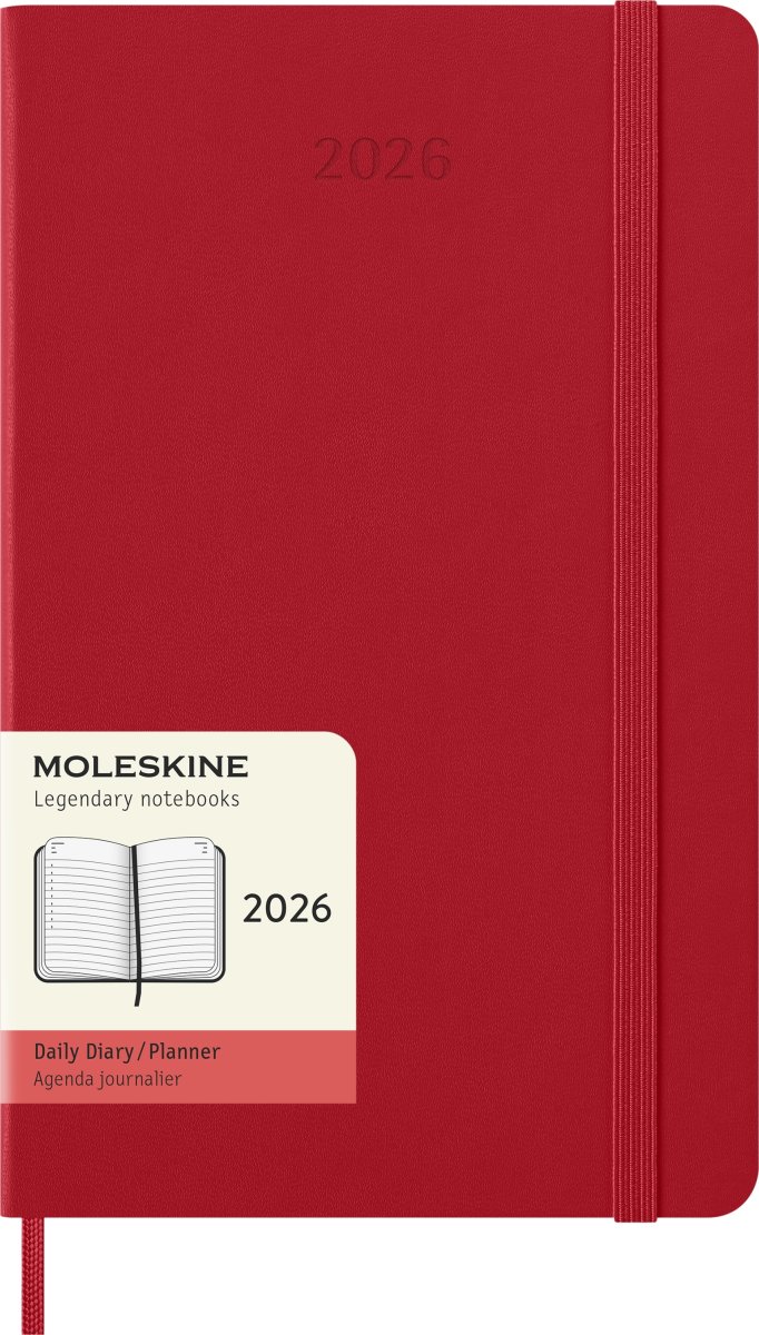 Moleskine 2026 Kalender | H | Dag | L | Rød