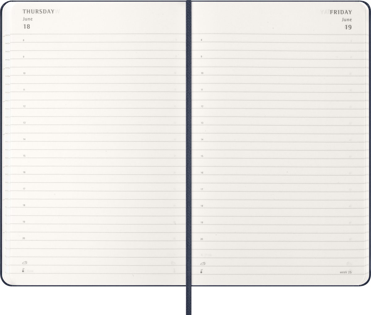 Moleskine 2026 Kalender | H | Dag | L | Blå