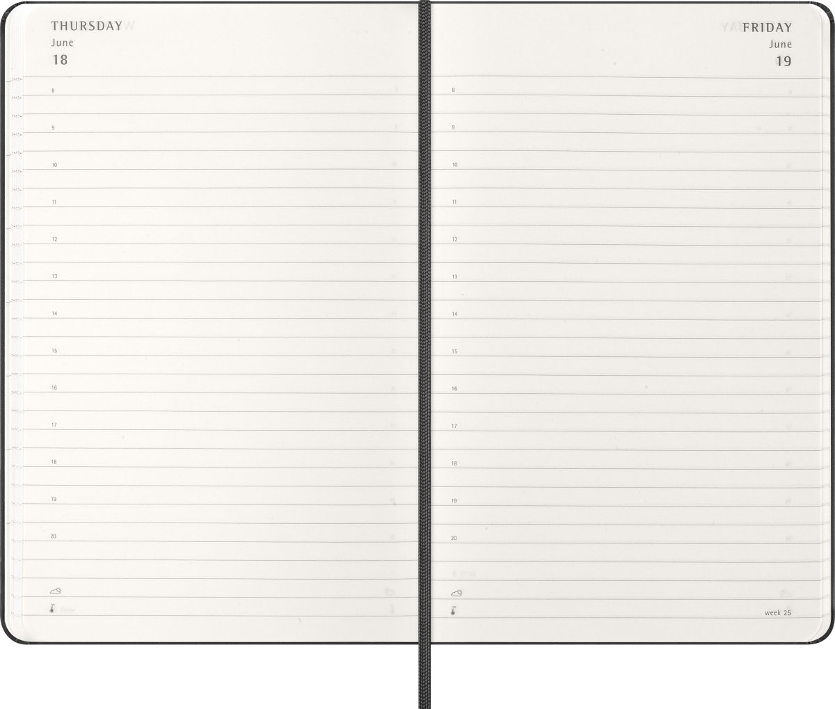 Moleskine 2026 Kalender | H | Dag | L | Sort