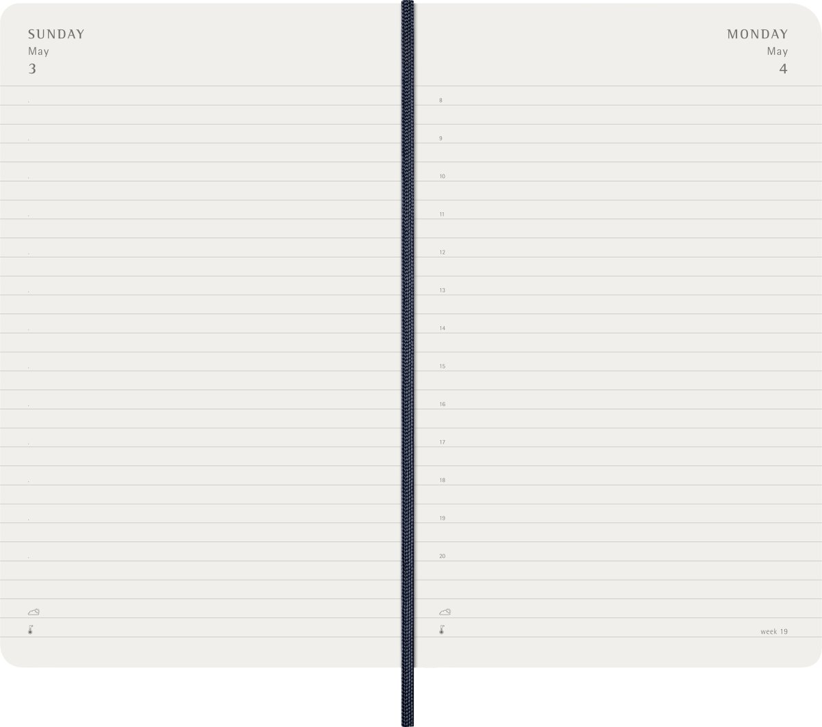 Moleskine 2026 Kalender | S | Dag | L | Blå