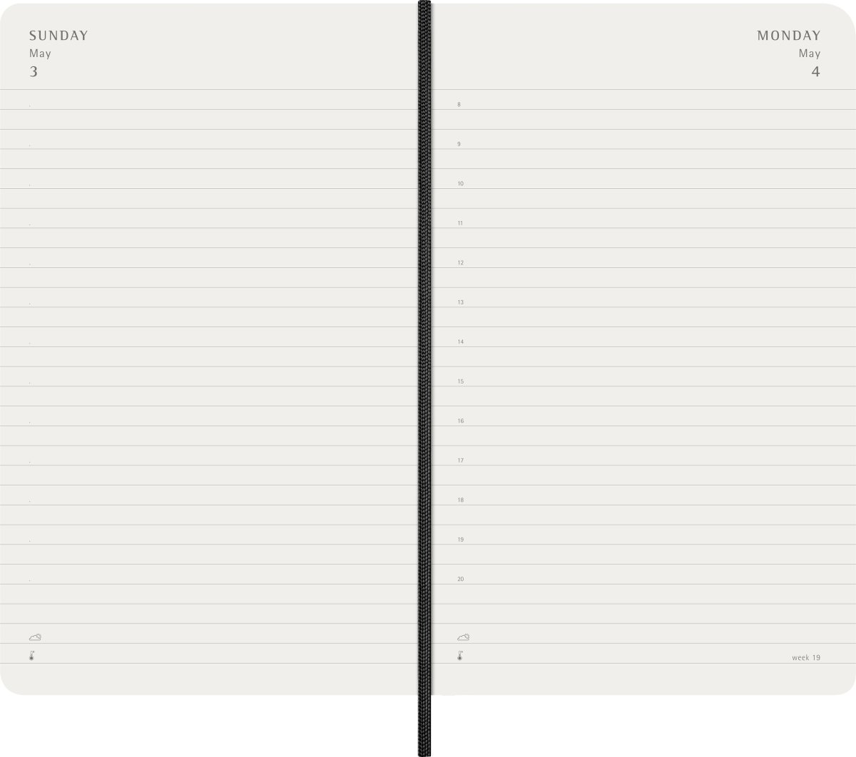 Moleskine 2026 Kalender | S | Dag | L | Sort