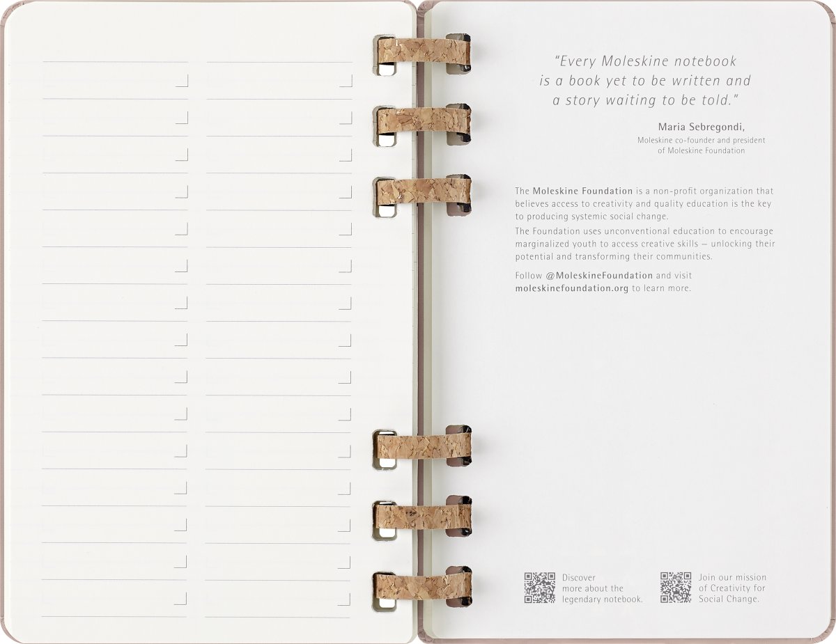 Moleskine 2026 Kalender | Spiral | Uge | L | Beige