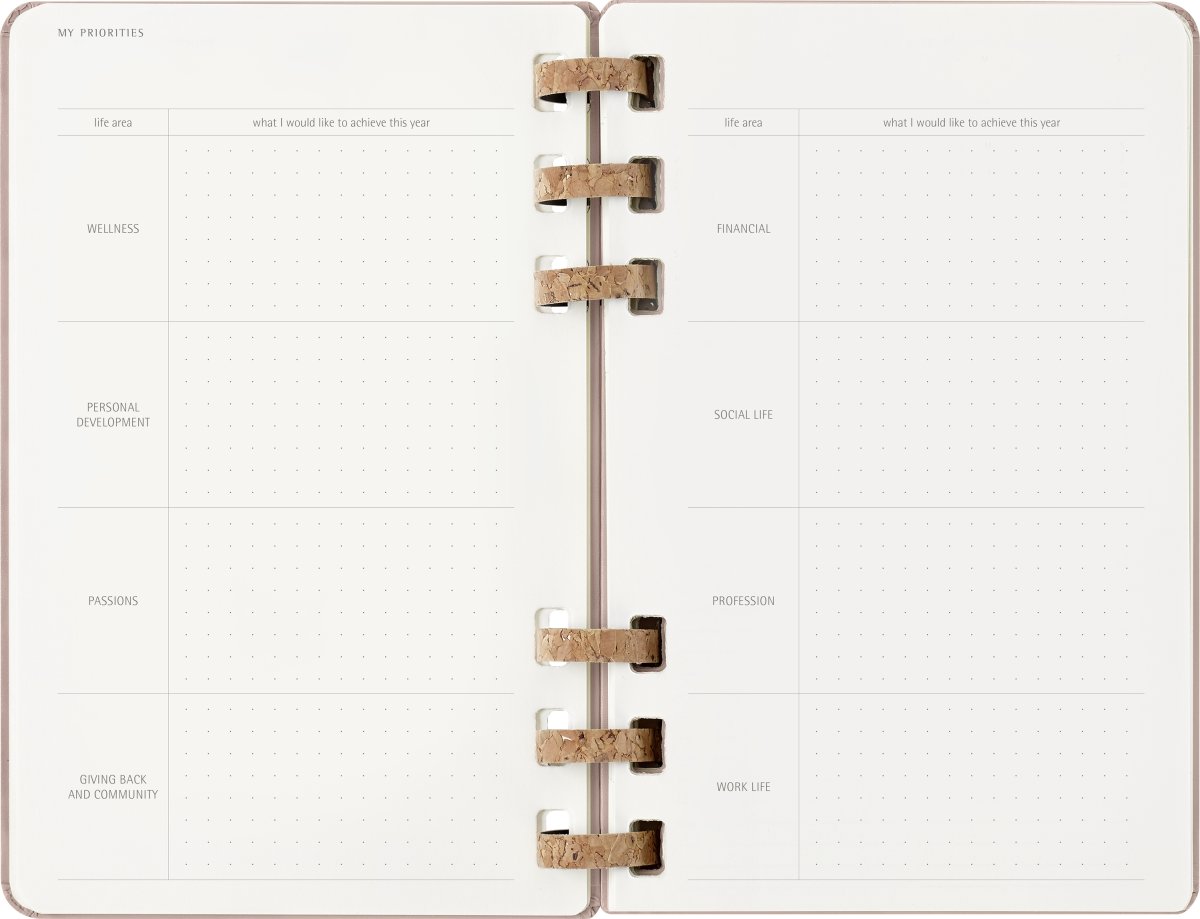 Moleskine 2026 Kalender | Spiral | Uge | L | Beige