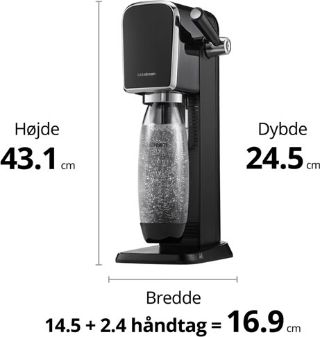 Sodastream ART - Kulsyremaskine, sort