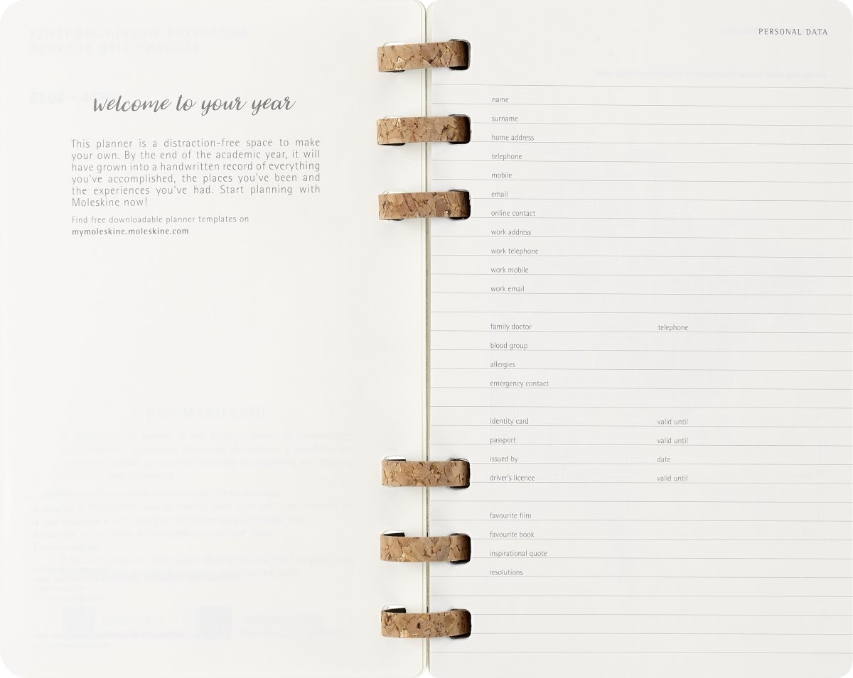 Moleskine 2026 Kalender | Spiral | Uge | L | Sort