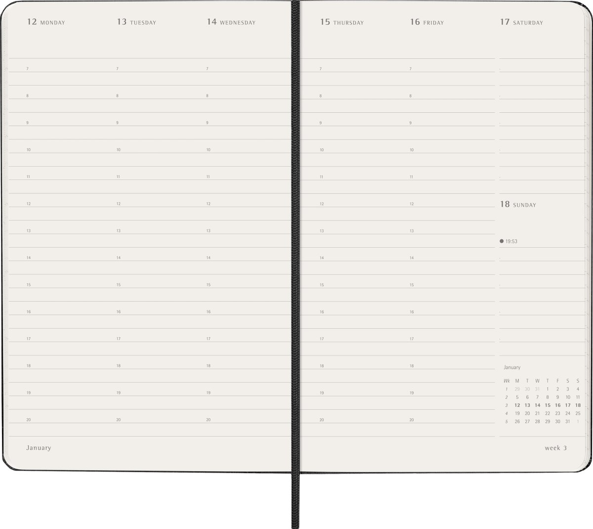 Moleskine 2026 Kalender | H | Uge Pro v. | L