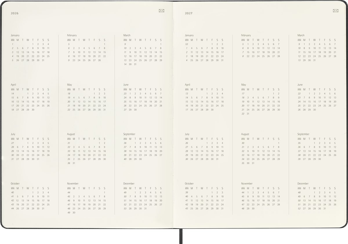 Moleskine 2026 Kalender | Pro Digital | Uge | XL