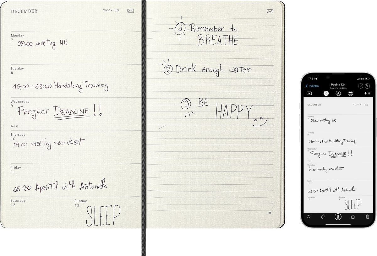 Moleskine 2026 Kalender | Digital | Uge | L