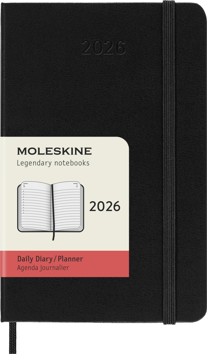 Moleskine 2026 Kalender | H | Dag | Poc. | Sort