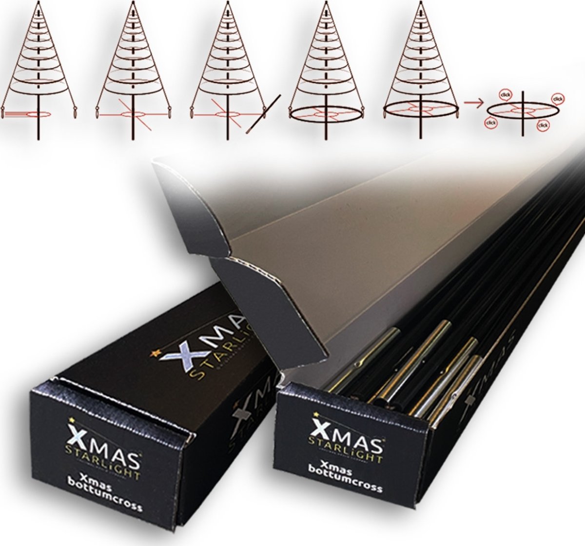 Xmas Starlight Flex Bottom Cross
