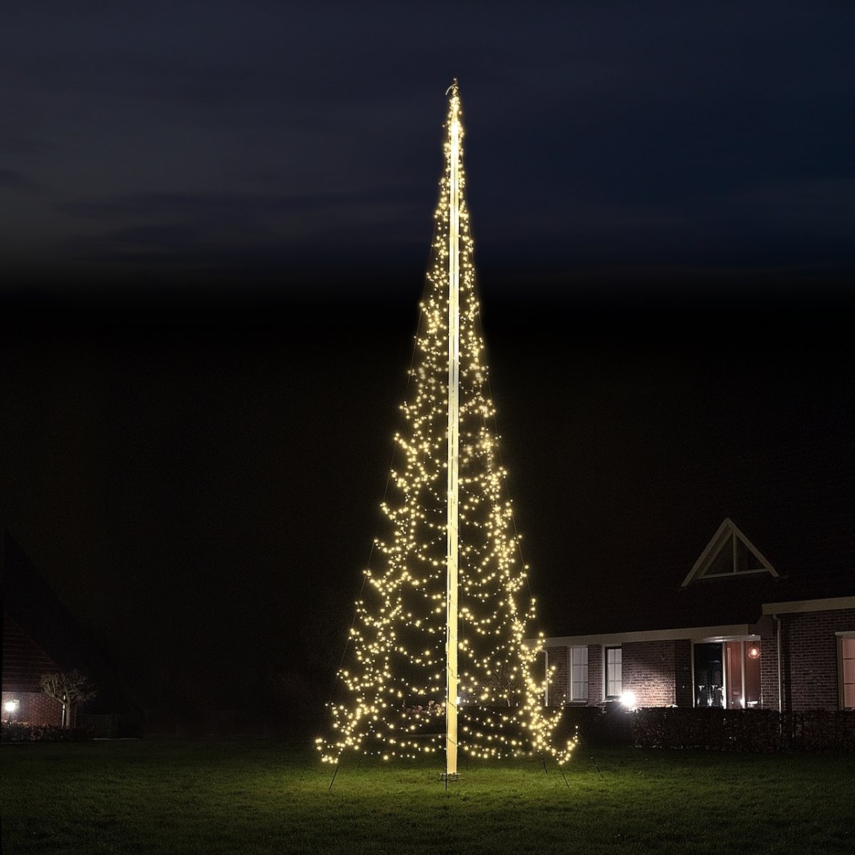 Starlight lysekæde, flagstang, 8 m, 2000LED, blink