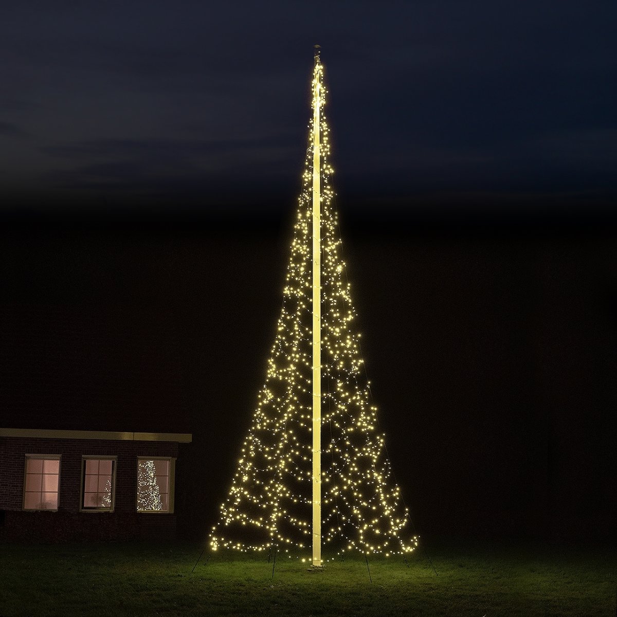 Starlight lysekæde, flagstang, 8 m, 2000LED, blink