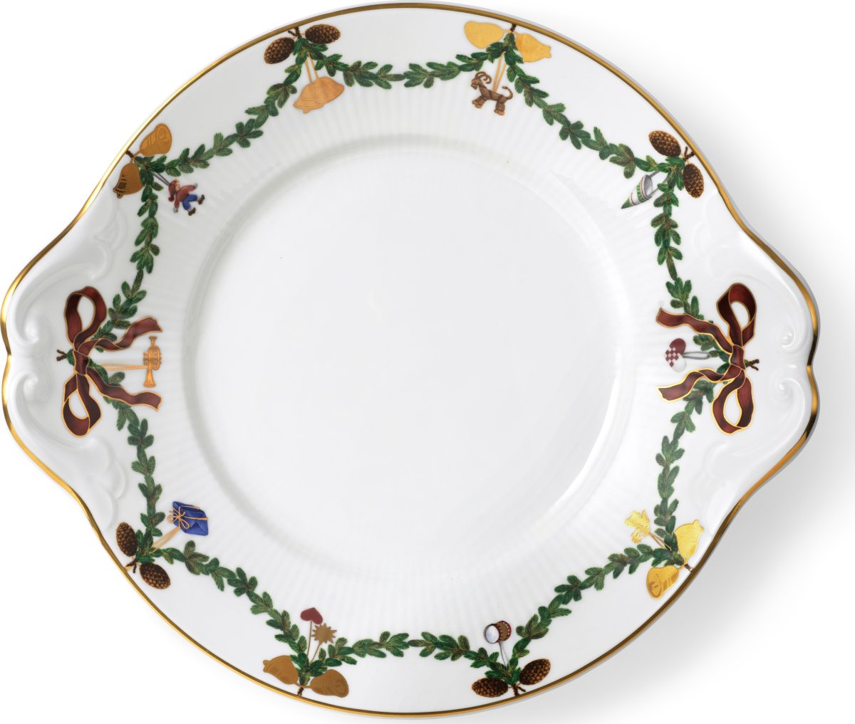 Royal Copenhagen Stjerne Riflet Jul Fad 27 cm